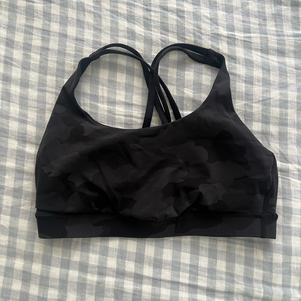 Lululemon Energy Bra Incognito Camo Grey